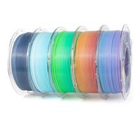 IEMAI PETG Filament 1.75mm 5Kg, Gradient Blue Violet/Pink Yellow/Blue White/Yellow Green/Indigo White, Translucent PETG 3D Printer Filament, High Speed Printing, Dimensional Accuracy +/- 0.02 mm