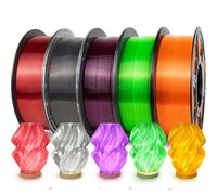 IEMAI PETG Filament 1.75mm 5Kg, Transparent Gray/Orange/Purple/Fluorescent Green/Red PETG 3D Printer Filament, High Speed Printing, Dimensional Accuracy +/- 0.02mm