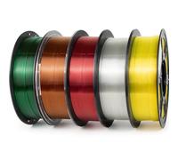 IEMAI PETG Filament 1.75mm 5Kg, Transparent Red/Green/Amber/Natural/Yellow PETG 3D Printer Filament, High Speed Printing, Dimensional Accuracy +/- 0.02mm, Christmas Set