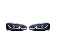 IENQBVL Car Lights For VW For Golf 6 Mk6 2009-2012 LED Projetor Head Lamp Daytime Running Light Headlamp(Black)