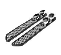 IENQBVL Exhaust Pipe Universal Plastic Car Rear Fake Exhaust Tail Pipe Decoration For VW For Golf 5 6 7 Mk3 Protection 2 Pieces Tail Throat(Black)