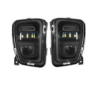 IENQBVL For Dodge For Ram 1500 2013-2018 Car LED Fog Lights Front Bumper DRL Driving Fog Lamps 68104821AC 68104820AC (Black)