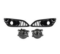 IENQBVL For Ford For Fiesta MK7 For Zetec S 2012-2017 Car Front Bumper Fog Lamp Lower Grille Cover Hollow Mesh Honeycomb (Gloss black)