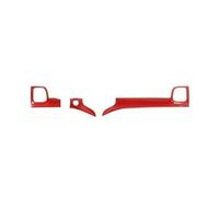 IENQBVL for Jeep for Grand Cherokee 2011-2020 Car Center Console Panel Interior Handle Decoration Cover Trim (Red Left Driver)