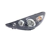 IENQBVL For Peugeot 207 2009 2010 2011 2012 2013 Front Lamp Whole Light Headlights Car Headlamp Assembly(Black,left)