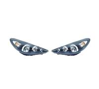 IENQBVL For Peugeot 207 2009 2010 2011 2012 2013 Front Lamp Whole Light Headlights Car Headlamp Assembly(Black,Pair)
