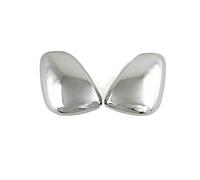 IENQBVL For R&ENAULT For Kadjar 2016-2019 Carbon Fiber ABS Chrome Car Rearview Mirror Cover Trim Frame Exterior Accessories Wing Mirror Cover Cap(Chrome)