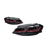IENQBVL Headlights For VW For Golf 7.5 MK7.5 2018-2020 2L Styling LED Daytime Lights Dual Projector DRL(Red,RHD)