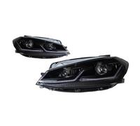 IENQBVL LED Headlights Head Lamp Car Styling DRL Signal Projector Lens For VW For Golf 7.5 Gti For Golf 7.5 2018-2020(Black,LHD)