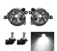 IENQBVL White LED Front Bumper Fog Light Lamp 1T0941700C 1T0941699C Left Right For VW For Caddy For Touran 2004-2008 (With M10 LED White)