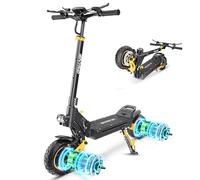 iENYRID Electric Scooter for Adults, 20.8Ah High Capacity Battery 47 Miles Long Range High Speed Front and Rear Motors Folding All-Terrain Black