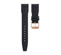 IENYU 20mm 21mm 22mm Nylon Canvas Leather Watchband For IWC Strap SPITFIRE MARK 18 Portugieser Portofino Pilot IW3777 Wristband(Black rose buckle C,22MM)