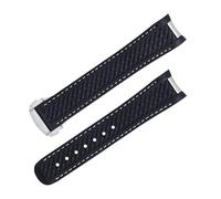 IENYU 20mm 21mm Fluorous Rubber Watch Band For Omega Strap AQUA TERRA 150M AT150 Ultra Light Worldtimer 43mm 41mm Fold Clasp Watchbands(Black 9,20mm)
