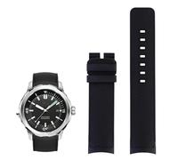 IENYU Fluororubber Strap For IWC Aquatimer Family Darwin's Adventure IW376803 IW379503 Watch Band Quick-release 22MM Men(Black-no buckle)