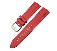 IENYU Fluororubber Watch Bands Fit for IWC Big Pilot Watches IW3777 Rubber Silicone 19mm 20mm 21mm 22mm Watchband Soft Diveing Straps(Red 1,21mm)