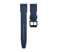 IENYU For IWC SPITFIRE MARK 18 Portugieser Portofino Pilot IW3777 Wristband Nylon Canvas Leather Watchbands 20mm 21mm 22mm(BLUE black buckle C,21MM)