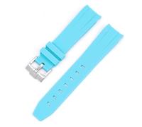 IENYU For Omega Speedmaster Watch Replacement Band Curved No Gap Rubber Strap Men Women 20mm 21mm 22mm Watchbands silver gold rose black buckle(H,22mm rose buckle)