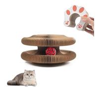 ienz twisty paws cat toy, Upgraded Foldable Cat Toy, Twisty Cat Scratcher with A Bell, Magic Scratching Board, with Durable Honeycomb Cardboard, Toy for Cats Exercise (Medium*1)