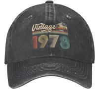 IEOGHWXY Baseball Cap Snapback Sun Hat for Warmth Classic Cotton Vintage 1978 Men Women Breathable 45nd Birthday Gift Dad Outdoor Men Women Multicoloured