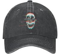 IEOGHWXY Baseball Cap Snapback Sun Hat Unisex Gothic Skull Baseball Caps Tarot Flower Distressed Washed Hats Vintage Outdoor Training Hats Birthday Gift for Men Women