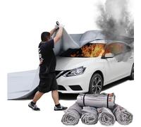 IEOWY Emergency Fire Blanket for Car, Large Fibreglass Vehicle Fire Blanket, Smoke and Fire Prevention, Essential Safety Gear for Electric Vehicles, Reusable