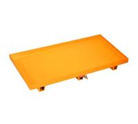 IEOWY Large Spill Containment Tray with Drain, Oil Tank Spill Platform for Industrial Use, Leakproof Storage Pallet for Garage, Kitchen, and Warehouse - Stackable Paint Bucket/Oil Drum Holder