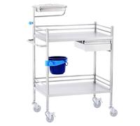 IEOWY Medical Trolley Cart, Medical Carts With Wheels, Lab Serving Cart, Dental Office Rolling Cart With With Dirt Buckets Drawers, For Hospital Dental Clinic Lab