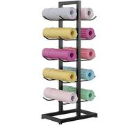 IEOWY Multi-Layer Yoga Mat Holder - Floor Standing Exercise Equipment Storage Rack for Home Gym - Organize Your Workout Gear Efficiently (Mat Not Included)