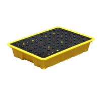 IEOWY Oil drum tray,Modular Spill Platforms, Polyethylene Spill Containment Platform, Industrial Parks Warehouses Factory Workshop Leakproof Tray, Can Stack Oil Drums Paint Bucket Pallets(49x35x9
