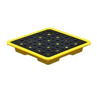 IEOWY Oil drum tray,Modular Spill Platforms, Polyethylene Spill Containment Platform, Industrial Parks Warehouses Factory Workshop Leakproof Tray, Can Stack Oil Drums Paint Bucket Pallets(33x33x5