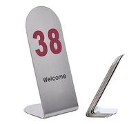 IEOWY Restaurant Table Numbers 1-50#50 - #100, Tall 12cm Place Cards Numbers Set/Tabletop Sign Holder for Wedding Reception Party Cafe Tables Decor, Stainless Steel (Color : Red, Size : 1-50 (5x5x