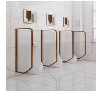 IEOWY Urinal Screen Toilet Partition Divider, Men'S Urinal Privacy Baffle With Tempered Glass, Wall Mounted Public Toilet Privacy Screens For Hotels, Restaurants, Bars,Rose Gold-1 Pcs
