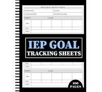 IEP Goal Tracking Sheets: Progress Monitoring and Tracking Logbook for Special Education Teachers | Student Data Collection Journal