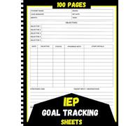 IEP Goal Tracking Sheets: Progress Monitoring, Data Collection Logbook for Special Education Teachers