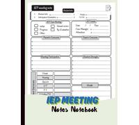 IEP Meeting Notebook: IEP Notes sheet for Special Education Teacher | School Psychologist Planner