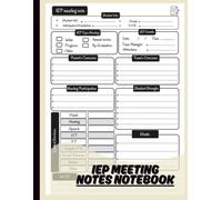 IEP Meeting Notebook: IEP Notes sheet for Special Education Teacher | School Psychologist Planner | Great Gift for Teachers and Case Managers.