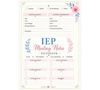IEP Meeting Notes Notebook: Iep meeting notes | Iep meetings | Iep goal tracking | Iep goals | Iep goals and objectives | Teachers IEP Goals | IEP Teacher Forms