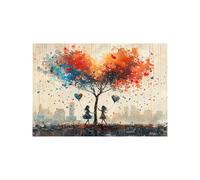 IEPOZWA Banksy Street Art Decor, Two Girl Under The Tree Painting Graffiti Picture Wall Art Prints On Canvas Artwork Living Room Home Decor - 80x120cm Unframed