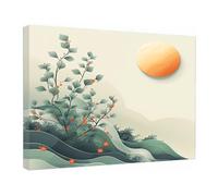 IEPOZWA Modern Abstract Wall Art Abstract Geometric Patterns Minimalist Neutral Canvas Painting Decor Art Contemporary Picture Prints for Living Room Bedroom(Grey 192)-20x30cm Framed