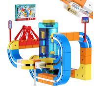 IERAKOR 3D Magnetic Train Set, 92PCS Electric Car Track for Kids | Electric Train Toy, 92 Pieces, 360° Anti-Gravity, 3-Level Elevator, USB Car, STEM Gifts for 3-8 Year Old Boys