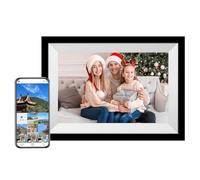 Ieron 10.1 in WiFi Digital Photo Frame 16GB Storage,Digital Picture Frame 1280x800IPS Touchscreen,Auto-Rotate,Easy Setup to Share Photos and Videos via Frameo App,Matte Black