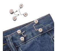 ieron 2 Pcs Buttons for Jeans, Adjustable Pant Waist Tightener No Sew and No Tools Instant Jean Button Pins for Pants, Reusable Jean Button Pins 32mm Daisies