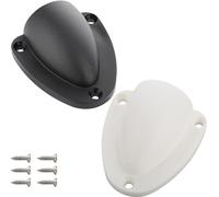 Ieron 2 Pcs Nylon Large Marine Wire Cable Vent Cover, Marine Clam Shell Vent Wire Cable Hose Vent Cover Boat Transducer Wiring Cover Clamshell Vent with Mounting Screws for Boat Yacht