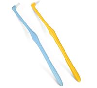 ieron 2 Pcs Tuft Toothbrush, Pointed Toothbrush Flat Toothbrush Soft Single Slim Interspace Toothbrush for Detail Cleaning