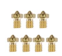 ieron 24 Pcs 3D Printer Brass Nozzles Extruder Print Head for 1.75mm Filament E3D V5-V6 3D Printer Nozzle Kit 0.2mm, 0.3mm, 0.4mm, 0.5mm, 0.6mm, 0.8mm, 1.0mm