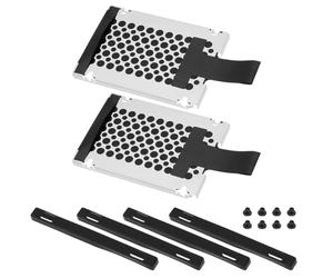 Ieron 2Pcs 9.5mm Laptop SATA Hard Drive Bays Set with Rubber Guide SSD Bays Compatible with IBM ThinkPad T60 T410 T410S T400 T500 Replacement Caddy for Hard Drive Upgrade