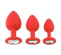 Ieron 3 Pcs Silicone Anal Tail Diamonds Interchangeable Male and Female Anal Expanders Anal Flirting Sex For Couples Female Male Beginners Fun and Games