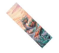 Ieron 32.7'' x 9.45" Skateboard Sticker, Waterproof Skateboard Longboard Grip Tape Sheet Sticker Diamond Deck Sandpaper Outdoor Sport Penny Cruiser Board, Dragon