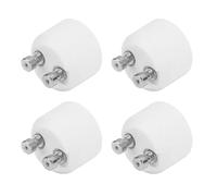 Ieron 4pcs GU10 to MR16 Converter Socket Adapter Base Fireproof PBT Material Copper Touchpad Easy Installation for MR16 Bulbs with GU10 Sockets