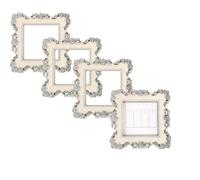 ieron 4Pcs Light Switch Cover Plates Light Switch Surround Decoration Wall, for Living Room, Home, Office